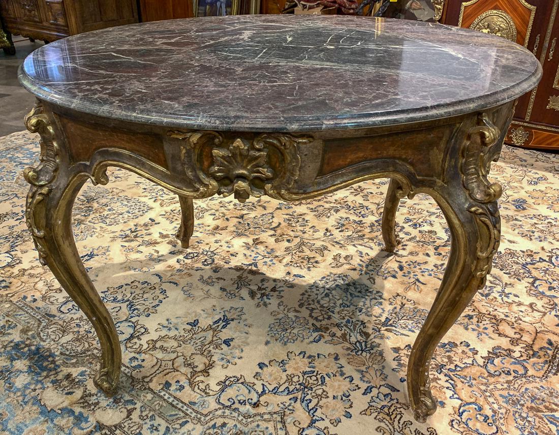 Italian Parcel Gilt Salon Table. (1 of 3)