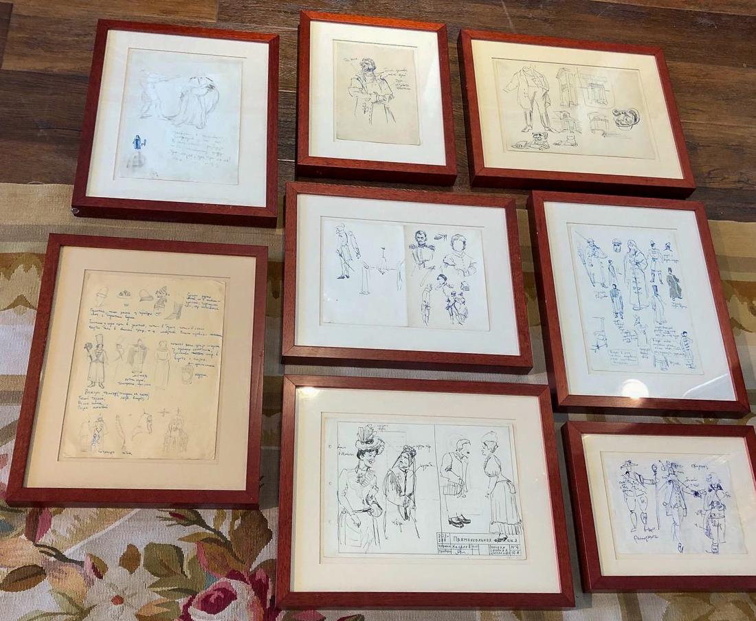 Collection Of 8 Alek Rapoport Drawings (1 of 7)