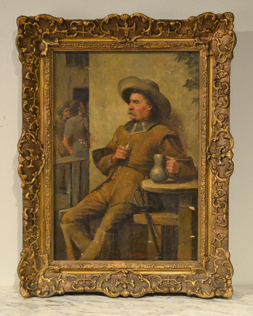 Drunkard Painting, Signed A. Starling. (1 of 10)