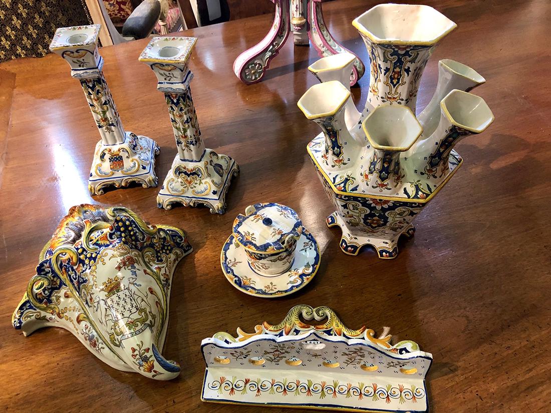 7 Piece Faience Lot (1 of 3)