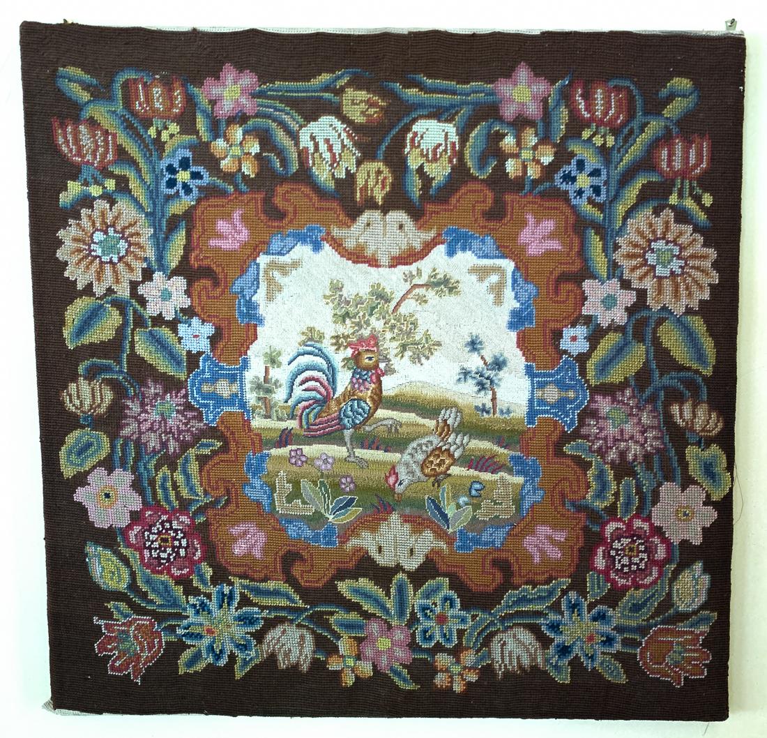 19th Century French Needlepoint Picture. (1 of 2)