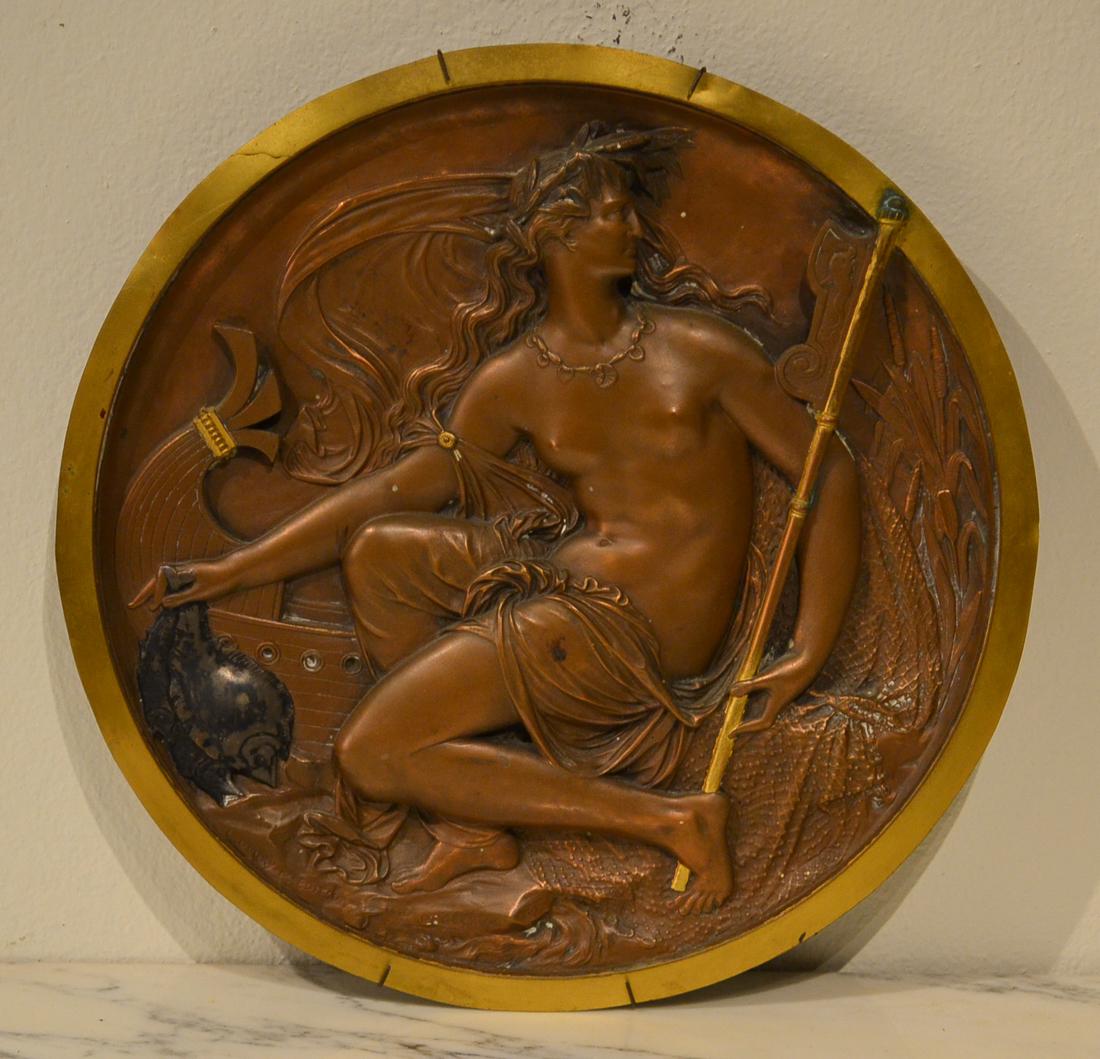 19th Century Bronze Classical Relief Plaque (1 of 10)