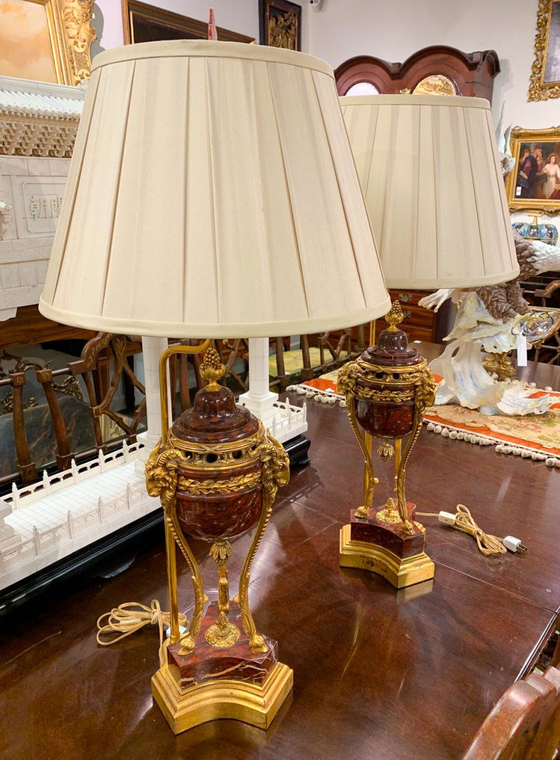 19th Century French Neoclassical Urns as Lamps (1 of 5)