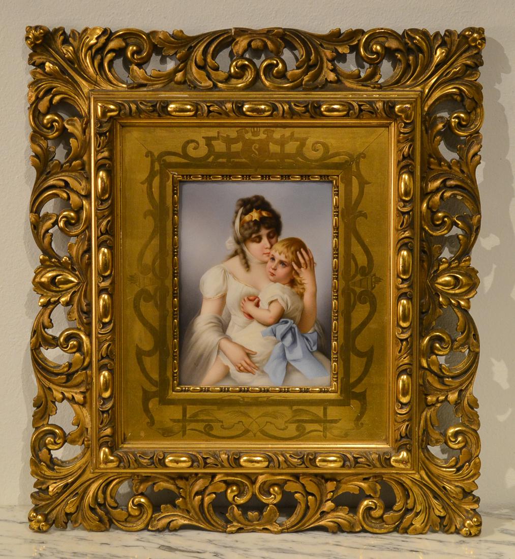 Berlin KPM Painted Portrait Plaque. (1 of 10)