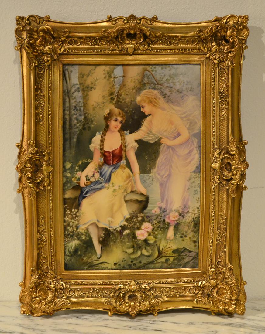 Antique KPM Painted Plaque. (1 of 13)