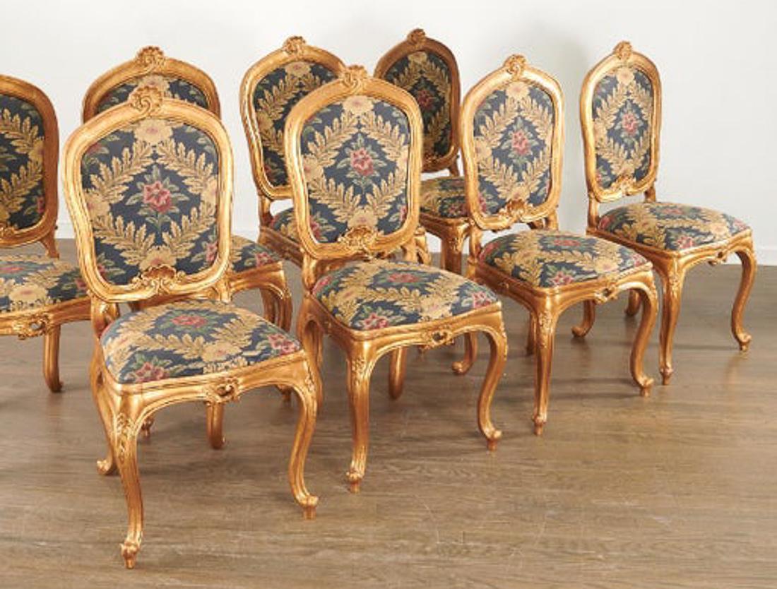 Set of 8 Rococo style dining chairs (1 of 5)