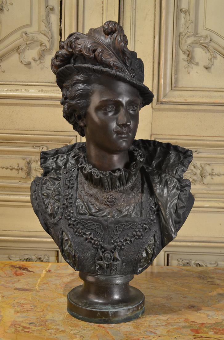 19th Century French Bronze Bust of Nobleman (1 of 11)