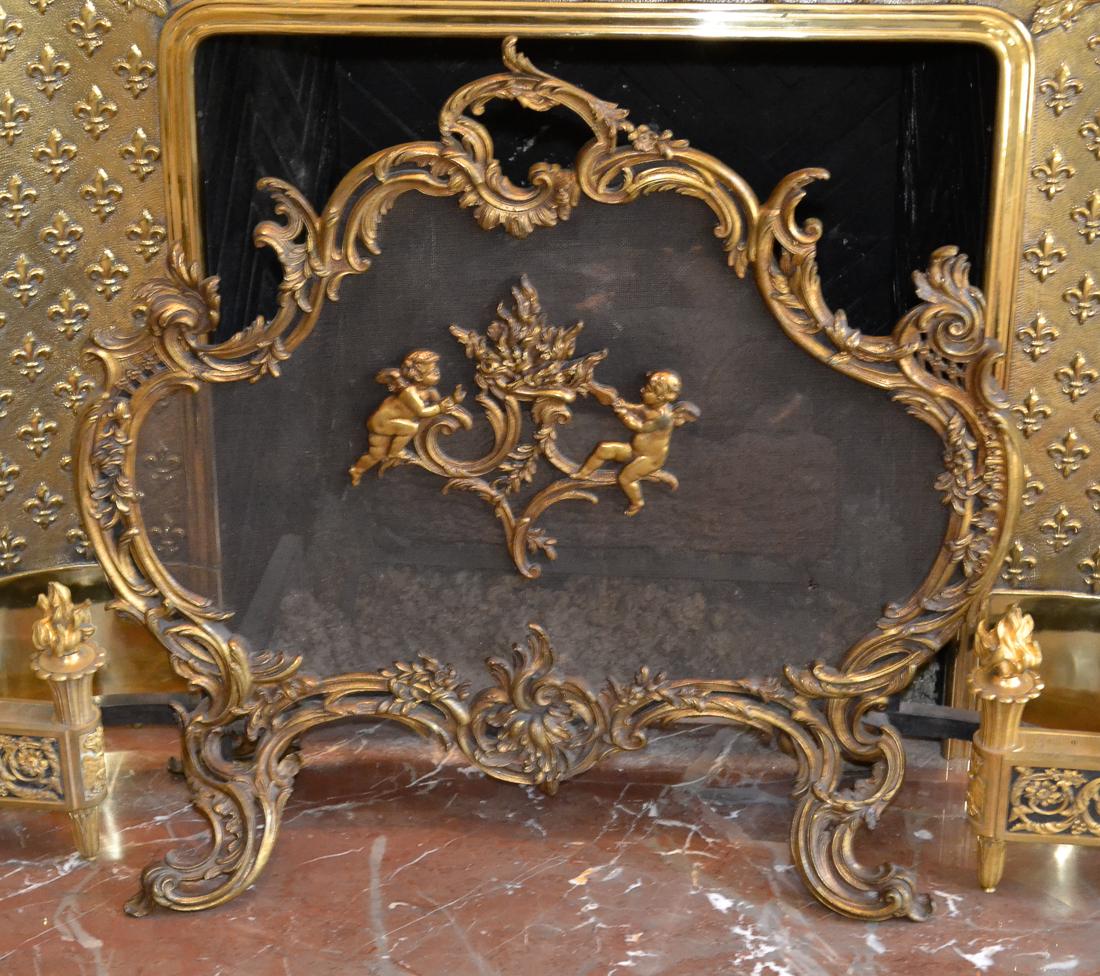 French Bronze Fire Screen. (1 of 5)