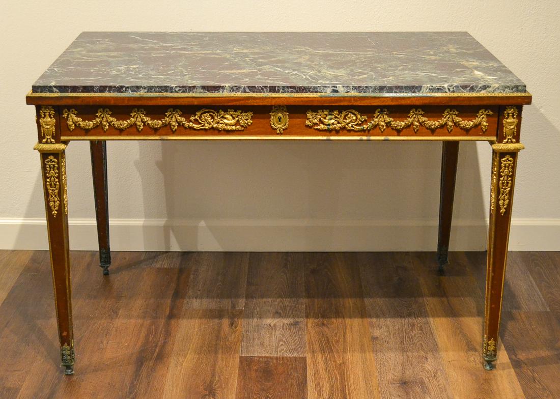 19th Century French Mahogany Writing Desk (1 of 9)