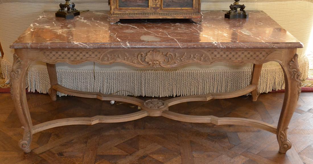 French Marble Top Table. (1 of 8)