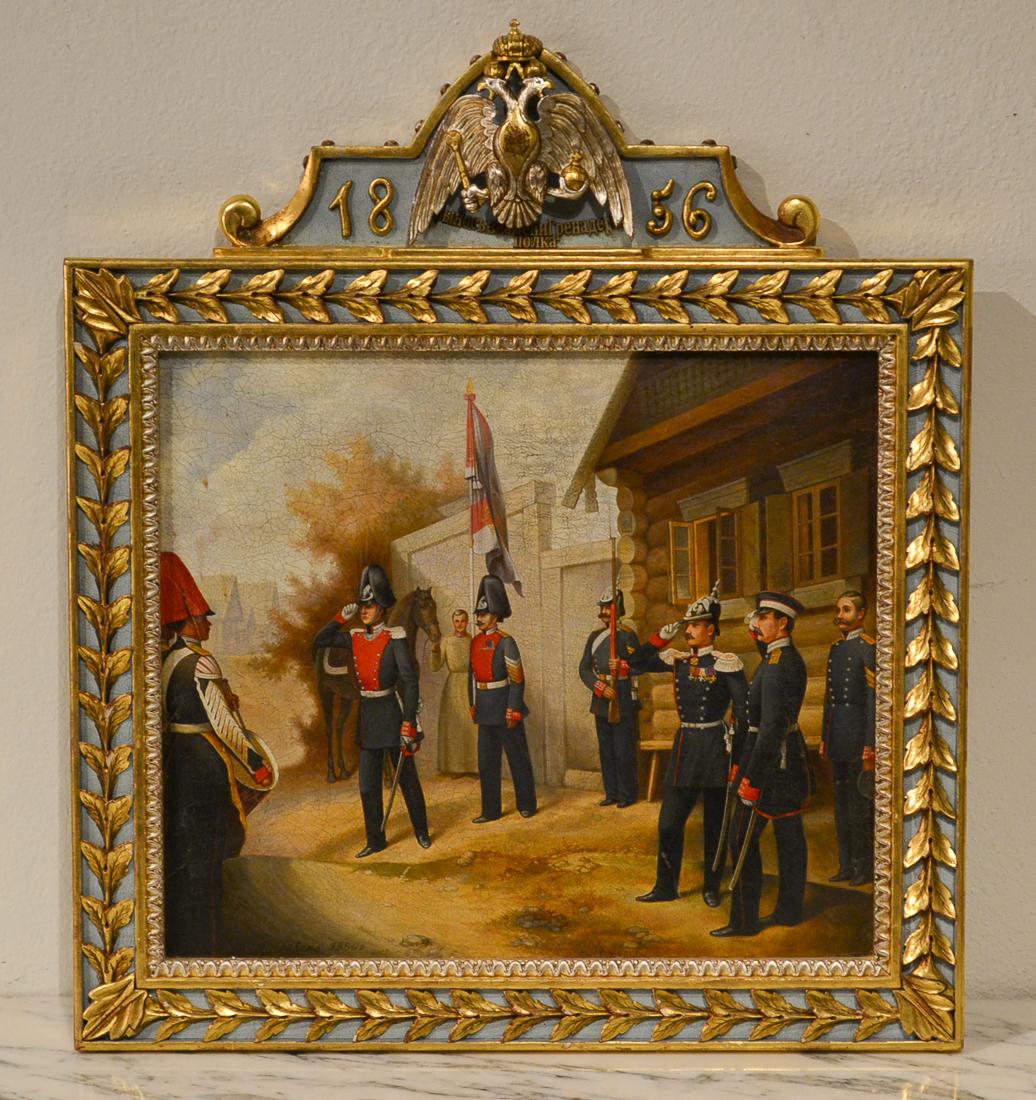 After A. Gebens, Painted Military Plaque. (1 of 11)