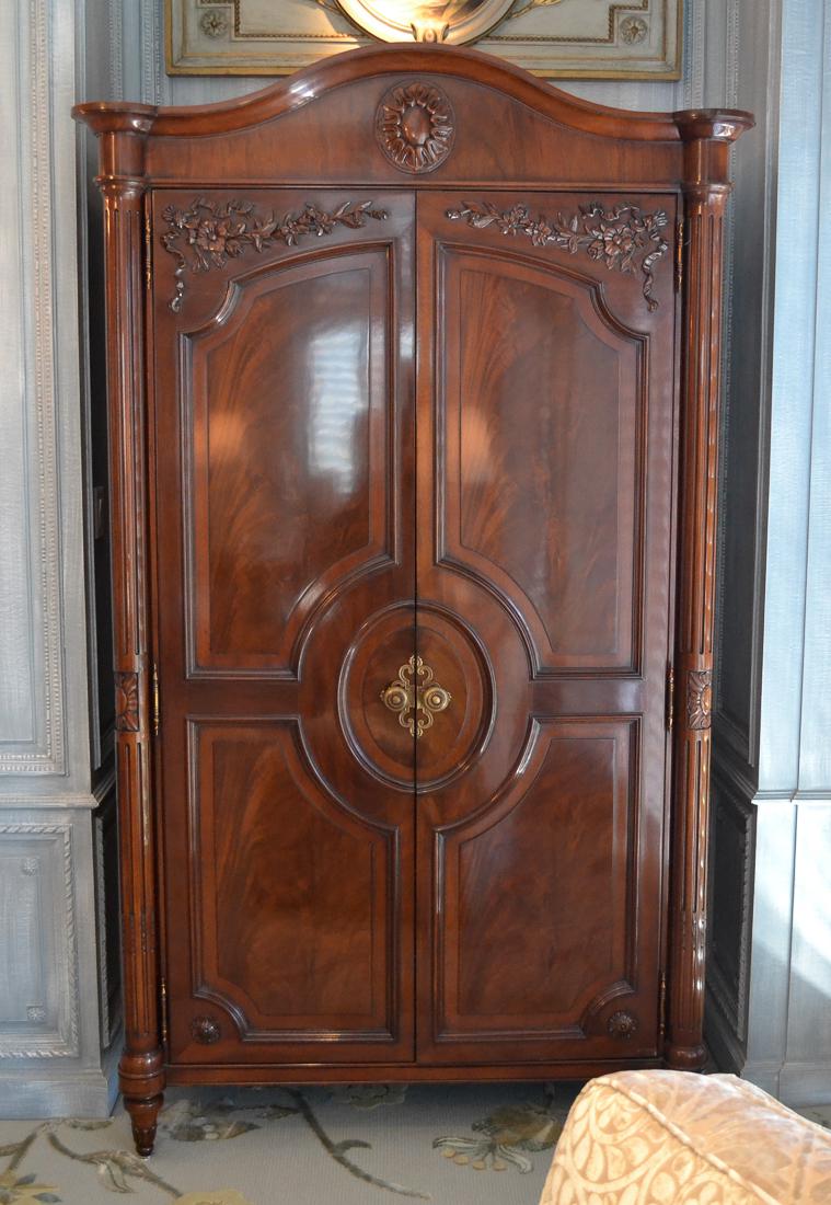 French Mahogany Armoire By Karges. (1 of 6)