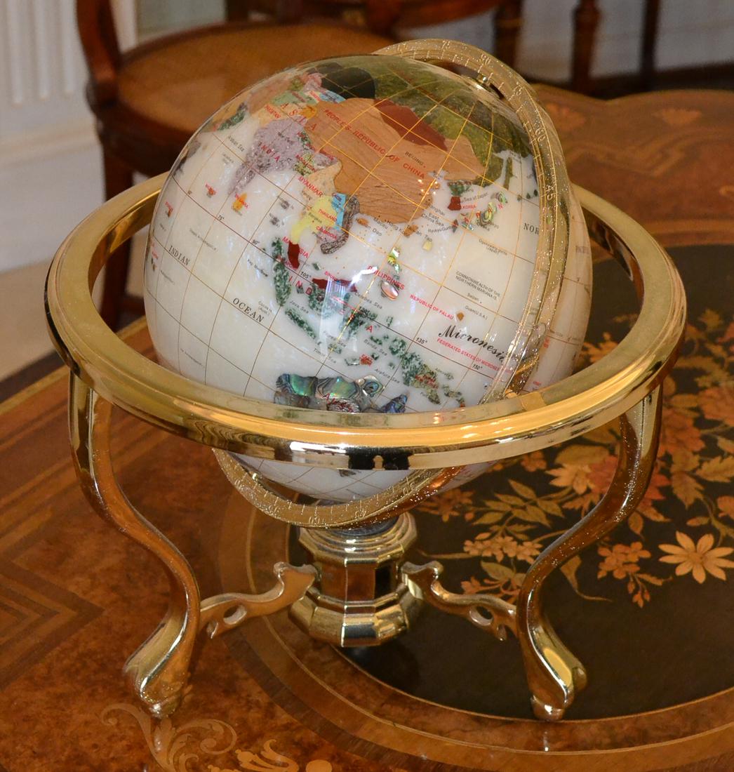 Modern Globe On Brass Stand. (1 of 5)