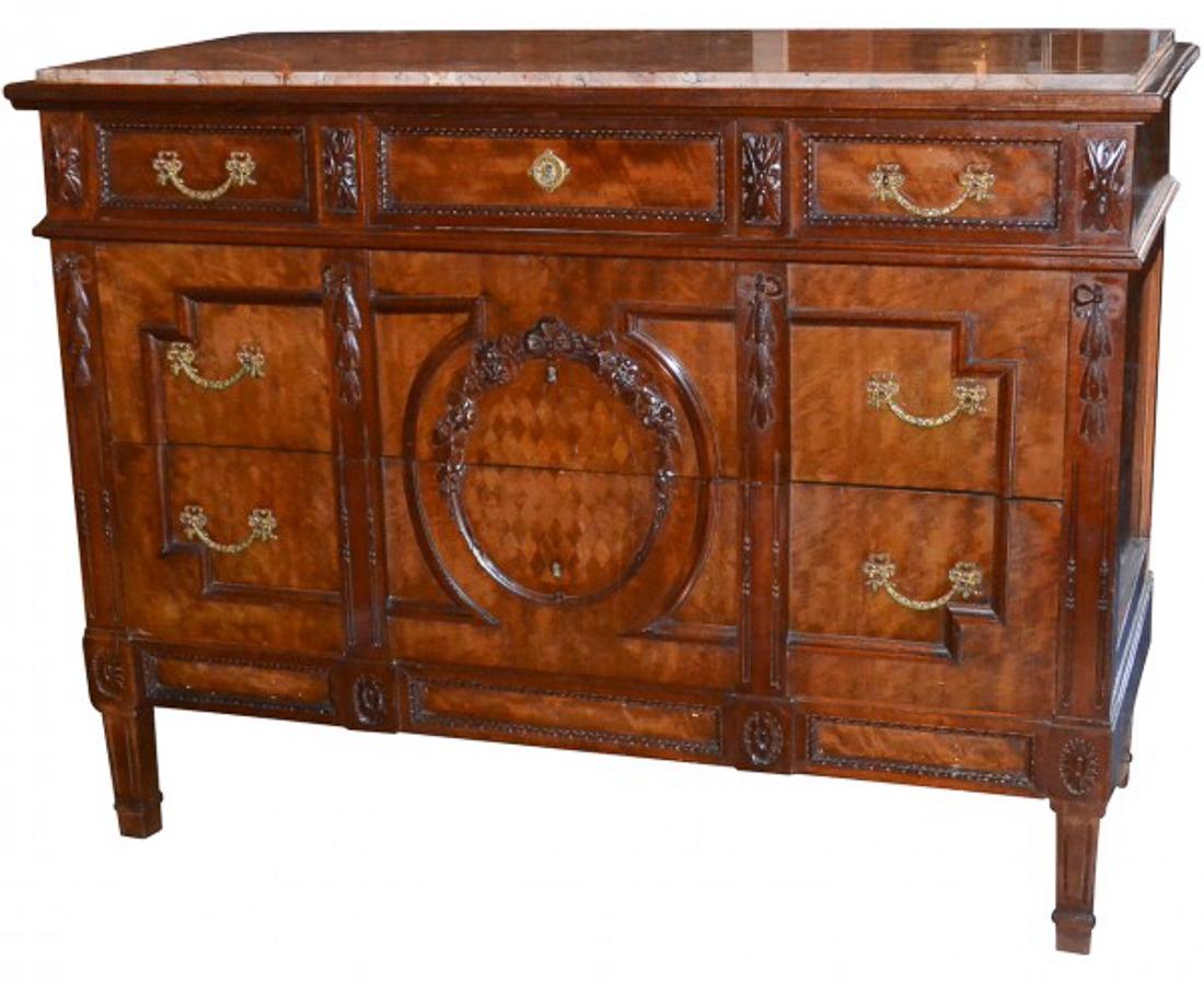 19th C. French Walnut Commode. (1 of 1)