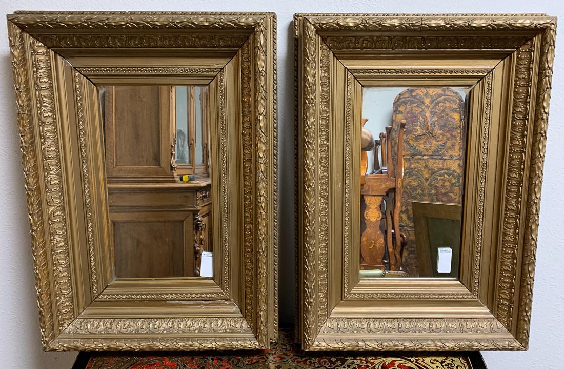 Antique Pair Of French Wall Mirrors. (1 of 4)