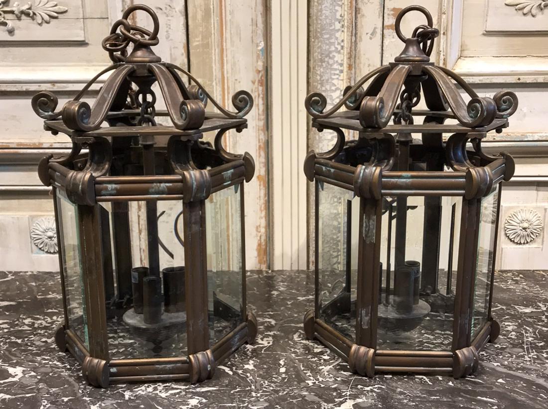 Pair Of Bronze Lanterns. (1 of 3)