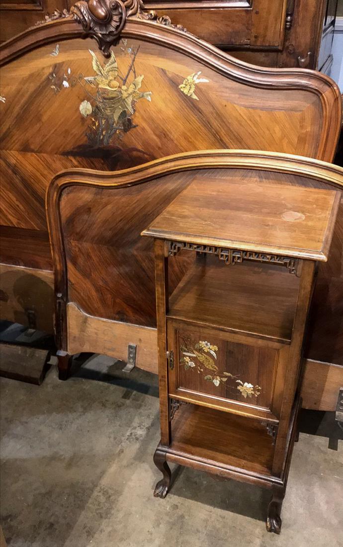 Antique French Bed & Nightstand. (1 of 3)