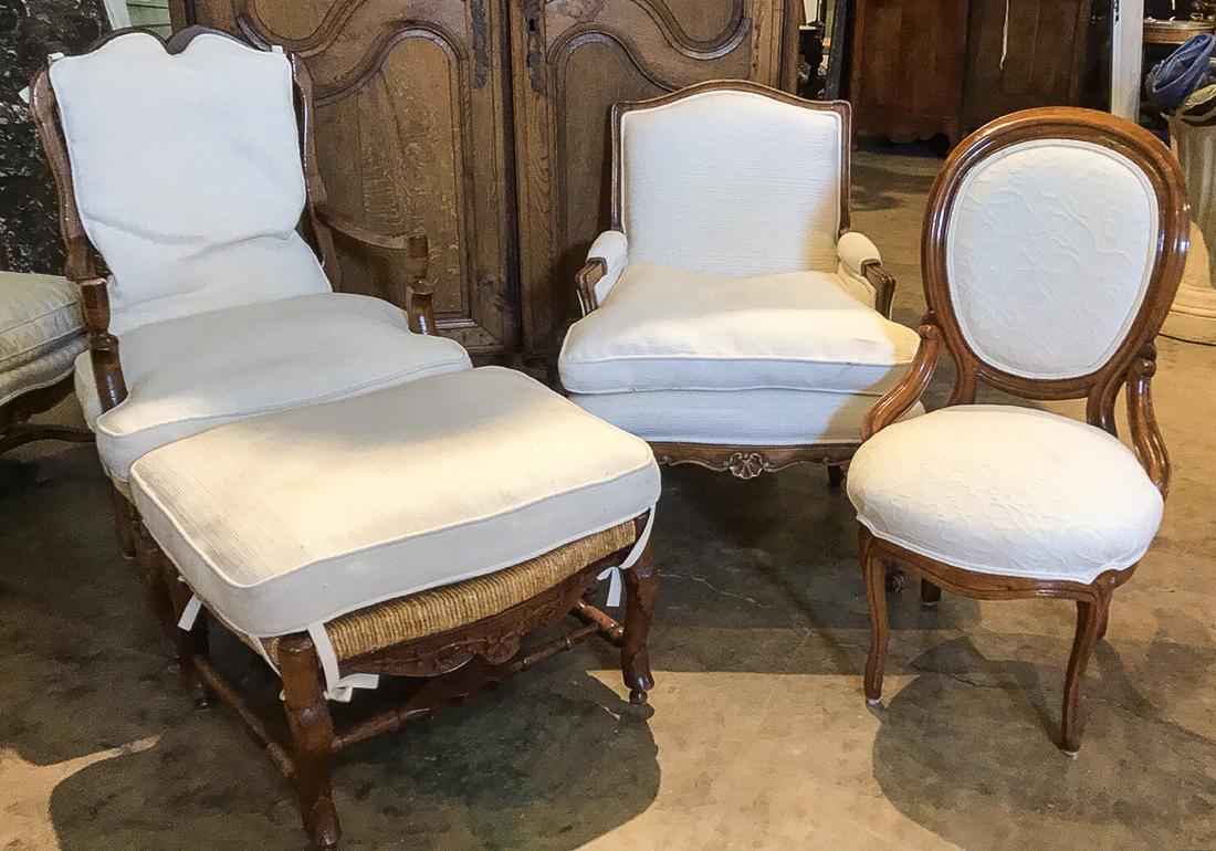 Three Chairs & An Ottoman. (1 of 6)