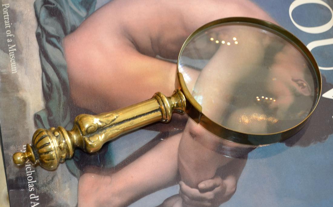 Antique Brass Magnifying Glass. (1 of 3)