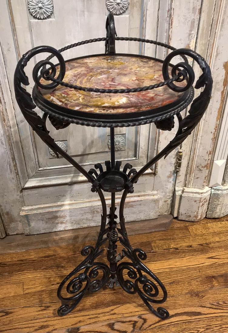 Marble Top Plant Stand (1 of 2)