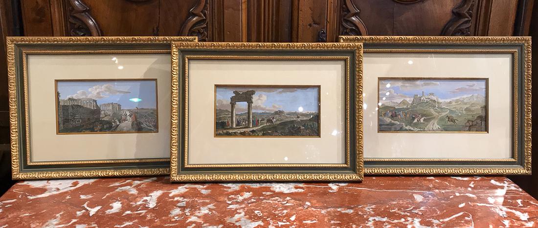 3 Framed Print Etchings. (1 of 5)