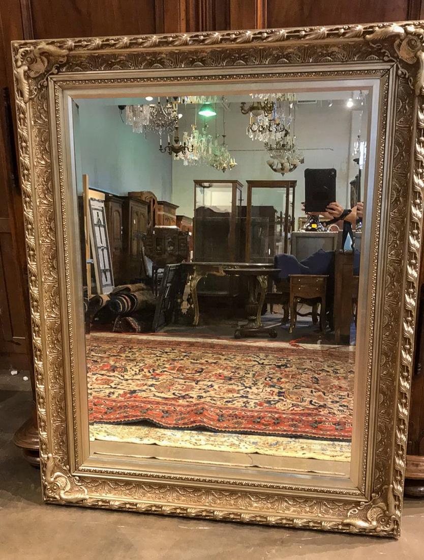 A carved Silver leaf mirror (1 of 4)