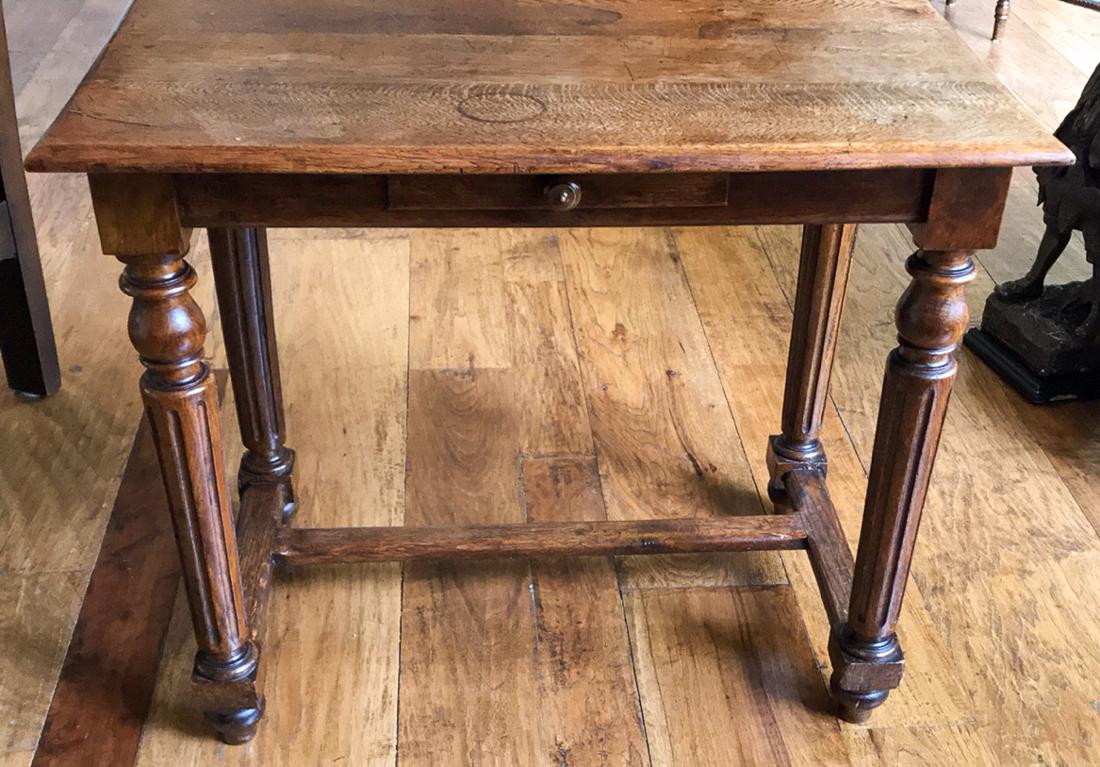Antique French Walnut Side Table. (1 of 2)
