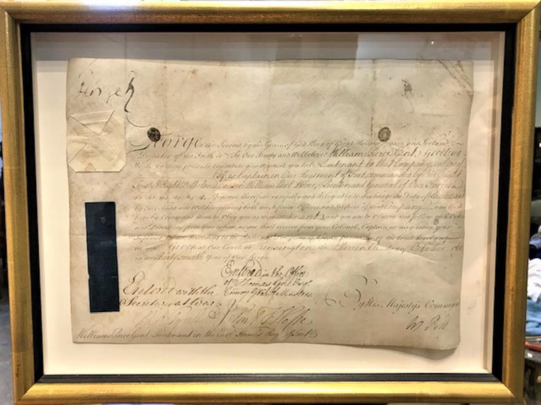 King George II, Signed Document. (1 of 2)