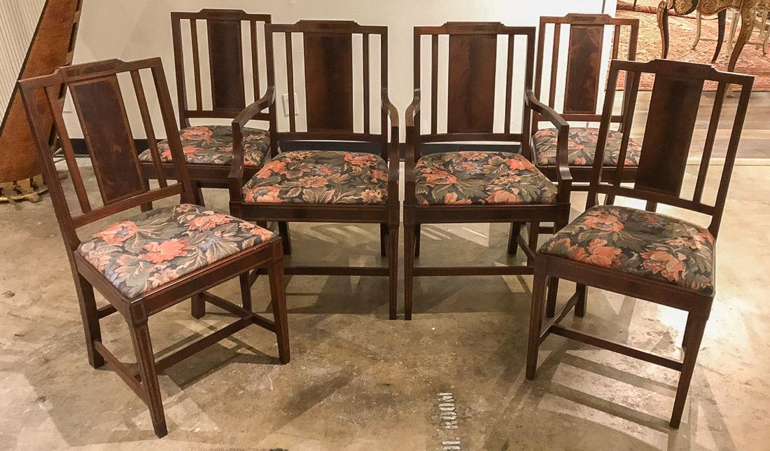 6 Hepplewhite Style Dining Chairs. (1 of 7)