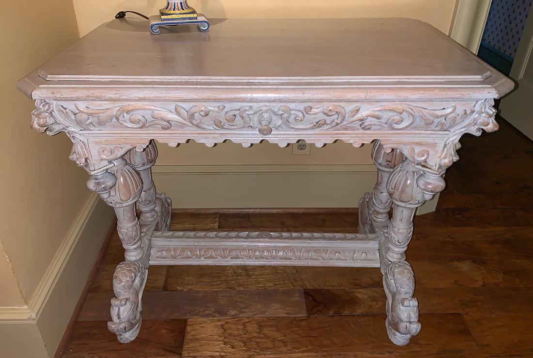 English Jacobean Oak Hall Table. (1 of 3)