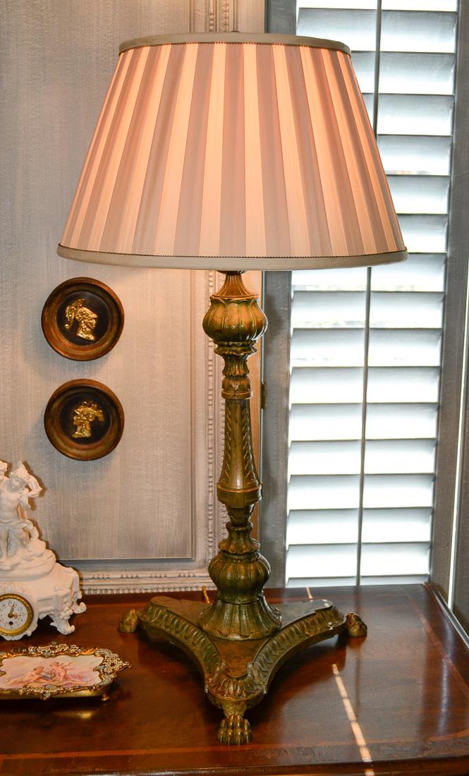 Large French Bronze Lamp. (1 of 4)