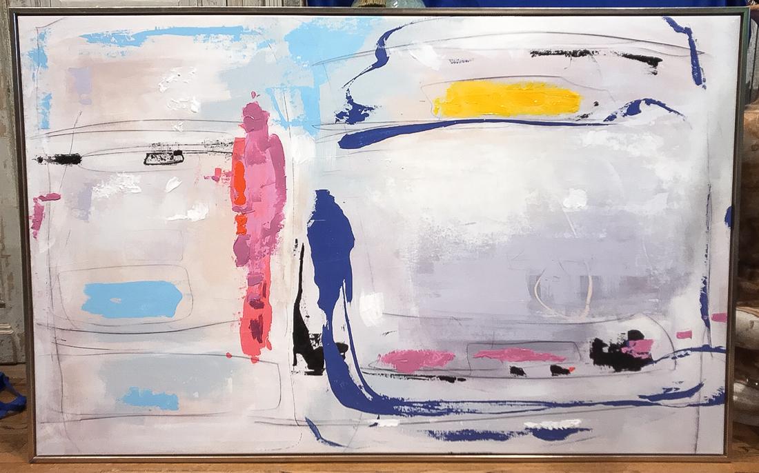 Contemporary Abstract Painting, "No U-Turn" (1 of 1)