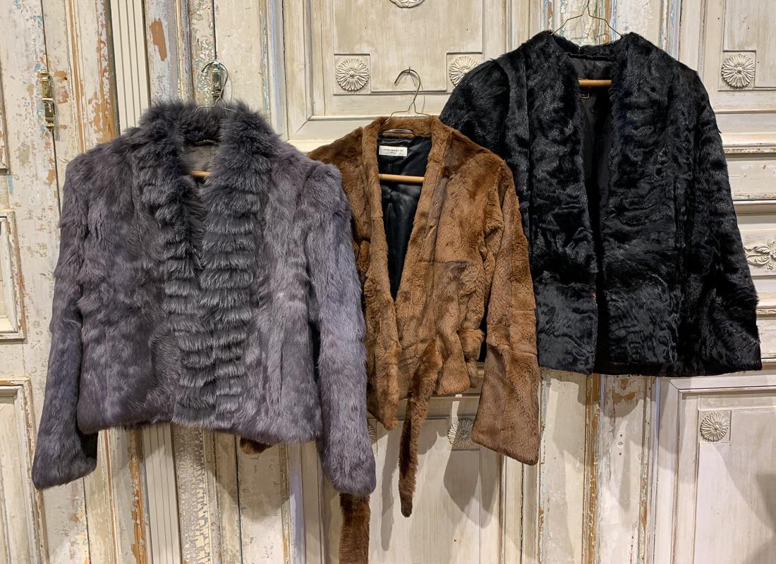Three petite fur coats, size medium to small (1 of 1)