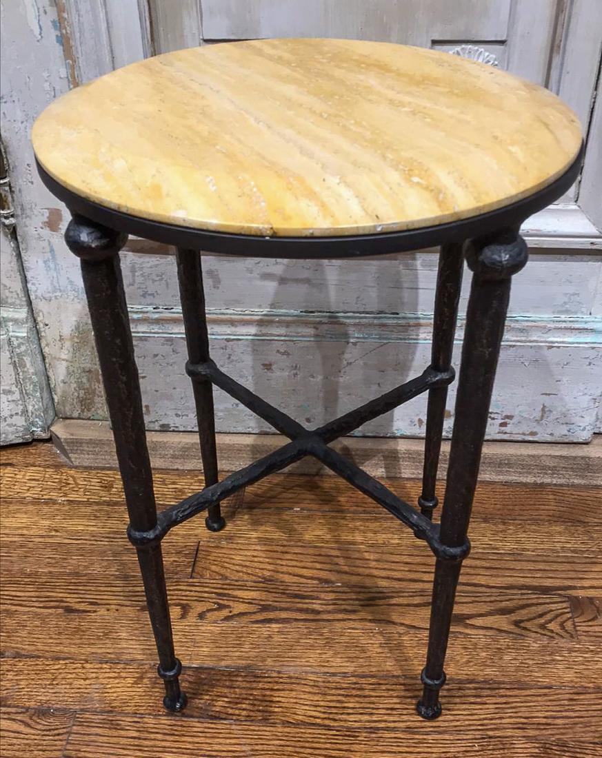 Marble And Iron Side Table (1 of 2)