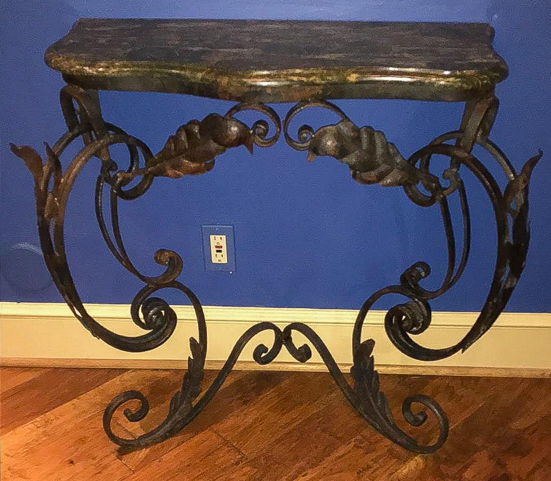 Verde Marble & Iron Console Table. (1 of 3)