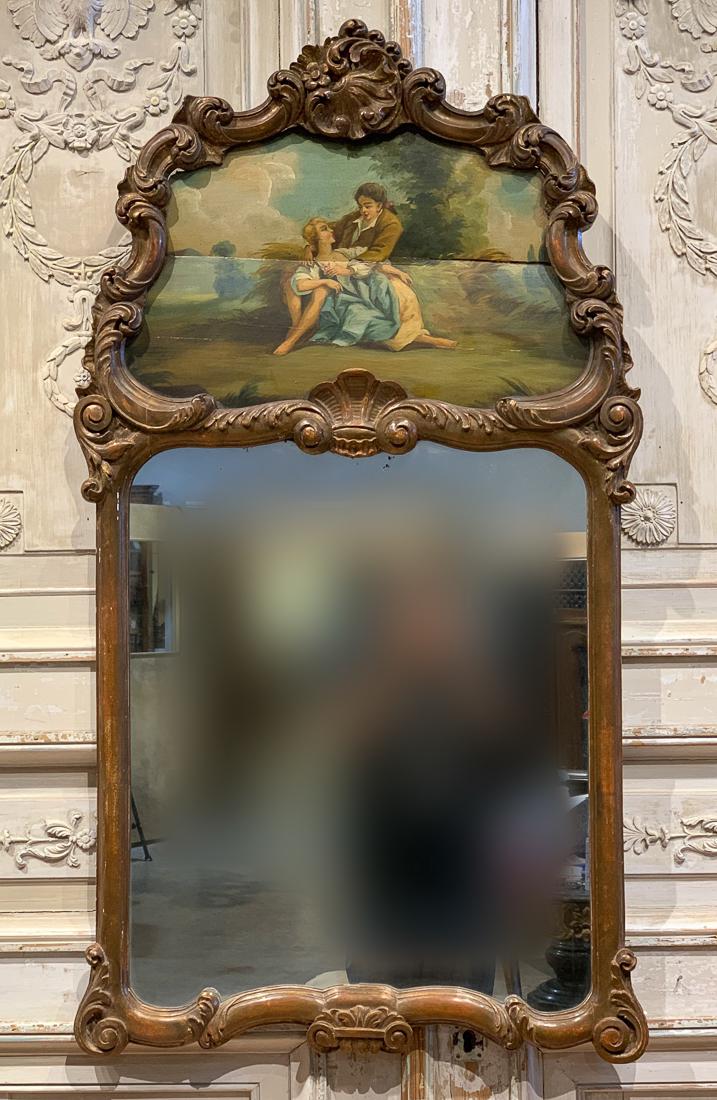 Vintage French Trumeau Mirror. (1 of 4)