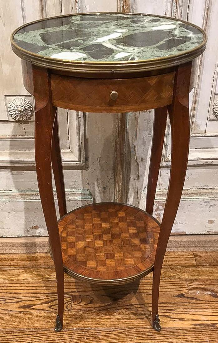 French Parquetry Side Table. (1 of 4)