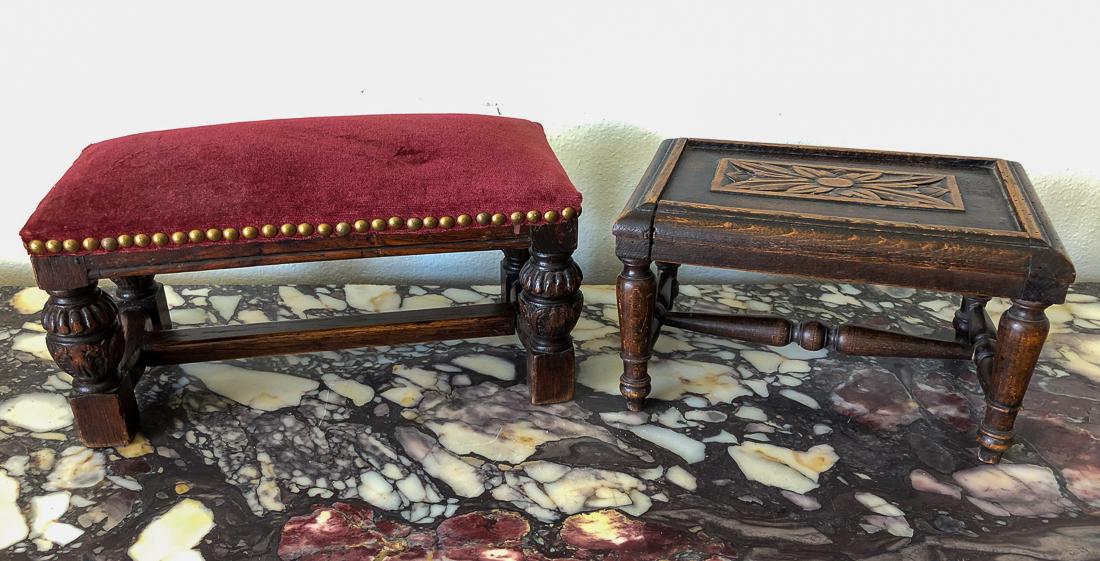 2 Antique English Stools. (1 of 2)
