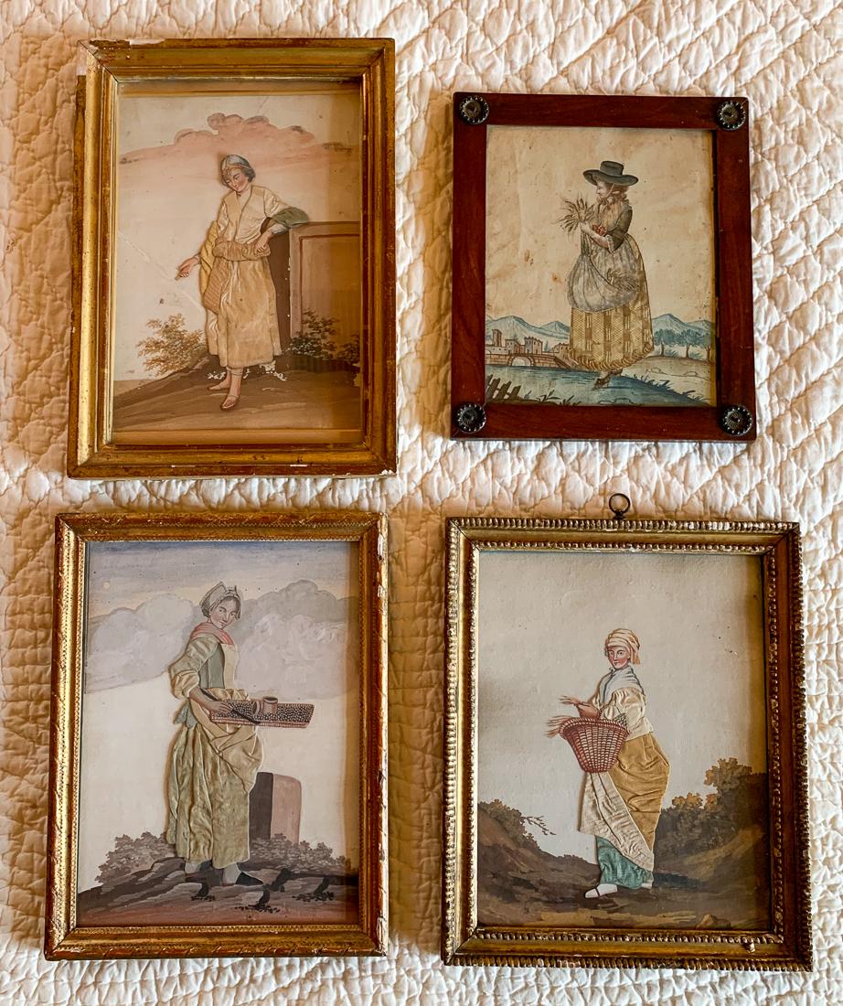 4 Antique French Art Pieces. (1 of 6)
