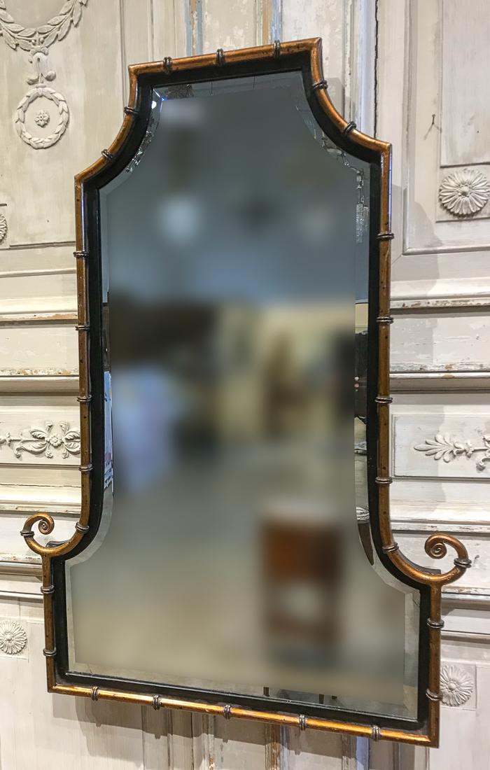 Pagoda Form Faux Bamboo Mirror. (1 of 3)