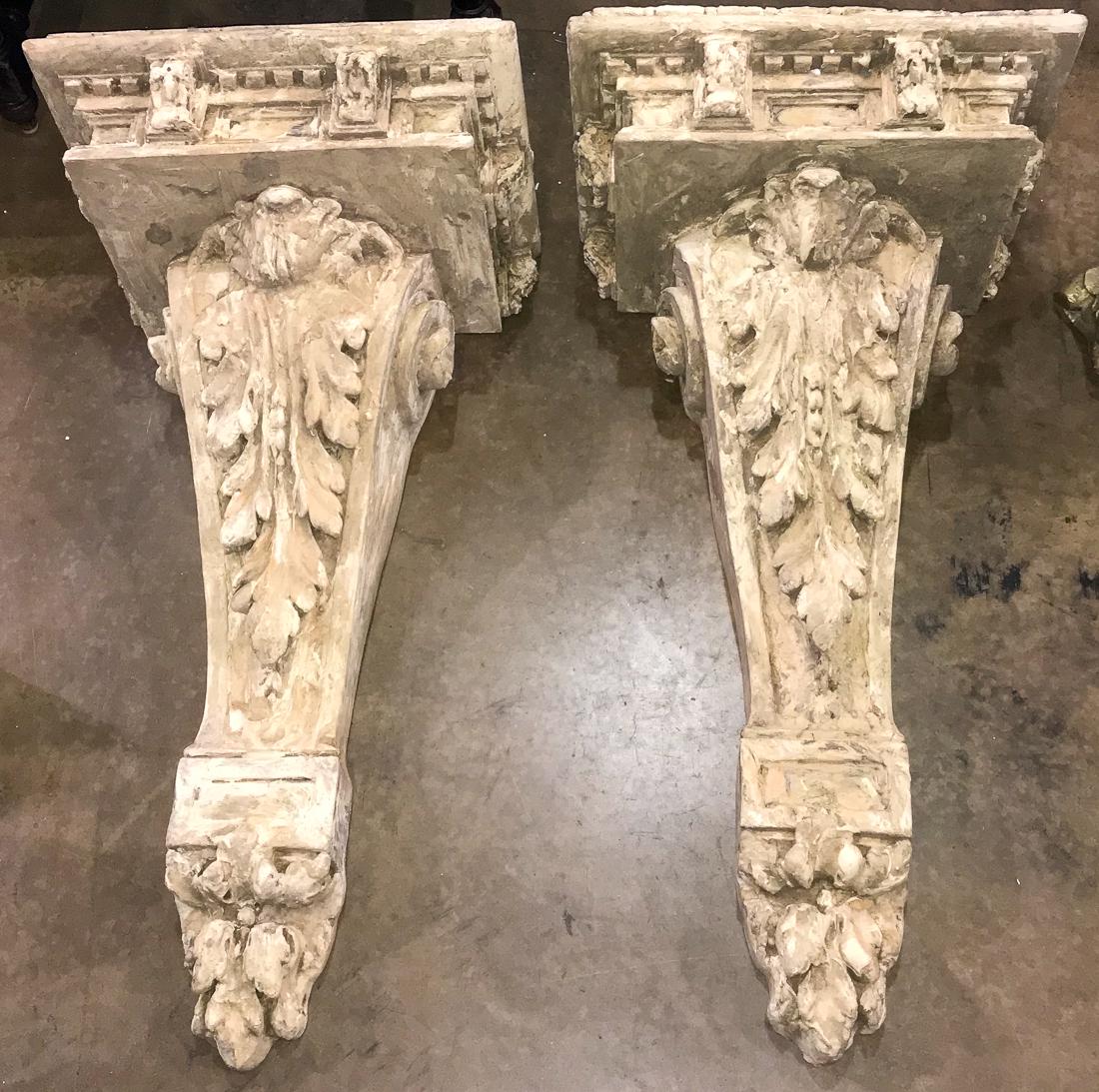 Pair Of Carved Corbels. (1 of 3)