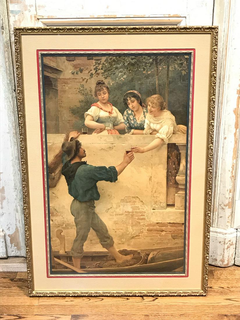 Victorian Print In Shadow Box Frame (1 of 2)