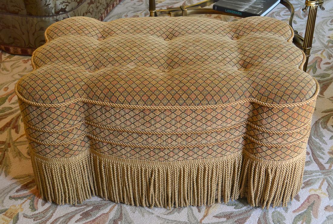 Custom upholstered ottoman (1 of 4)