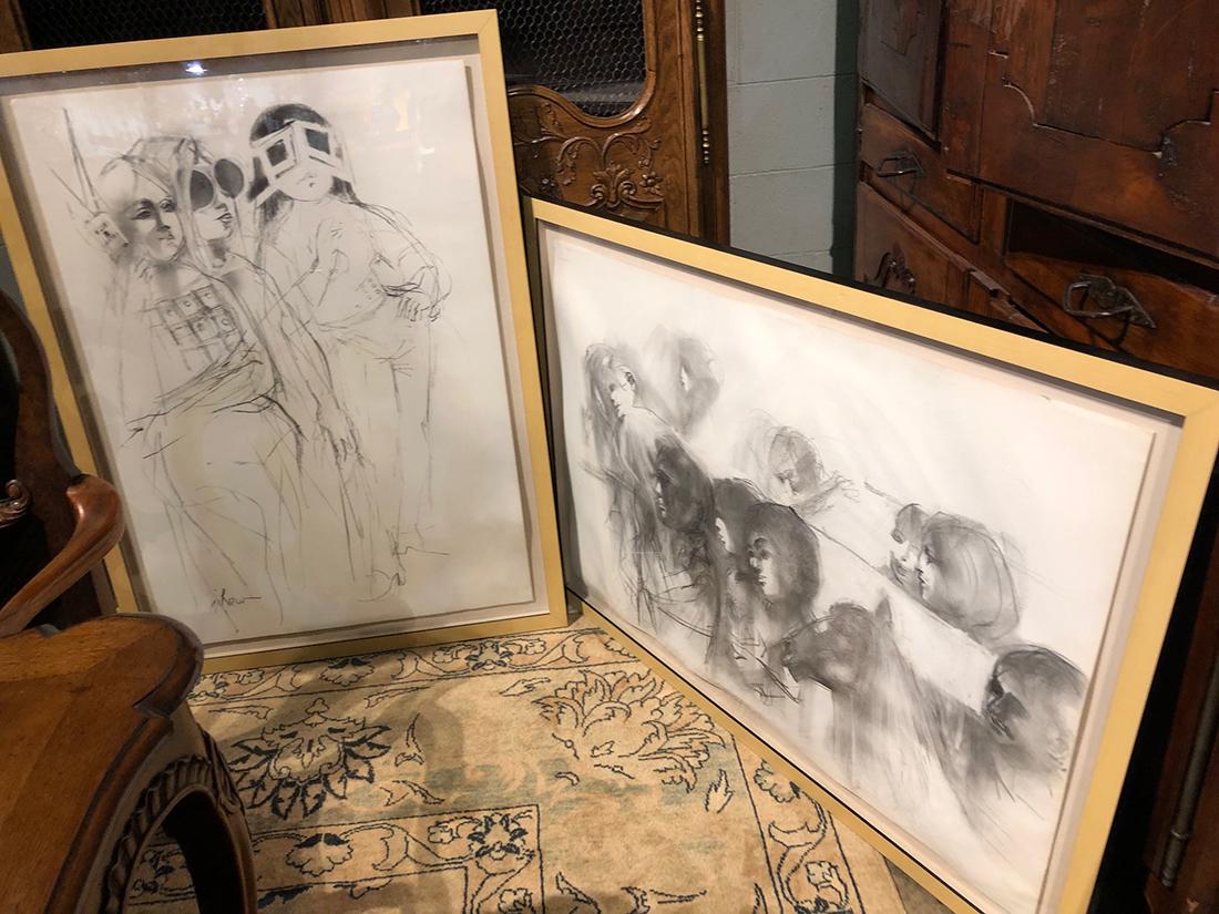 2 drawings by Ruth Gikow (1 of 3)