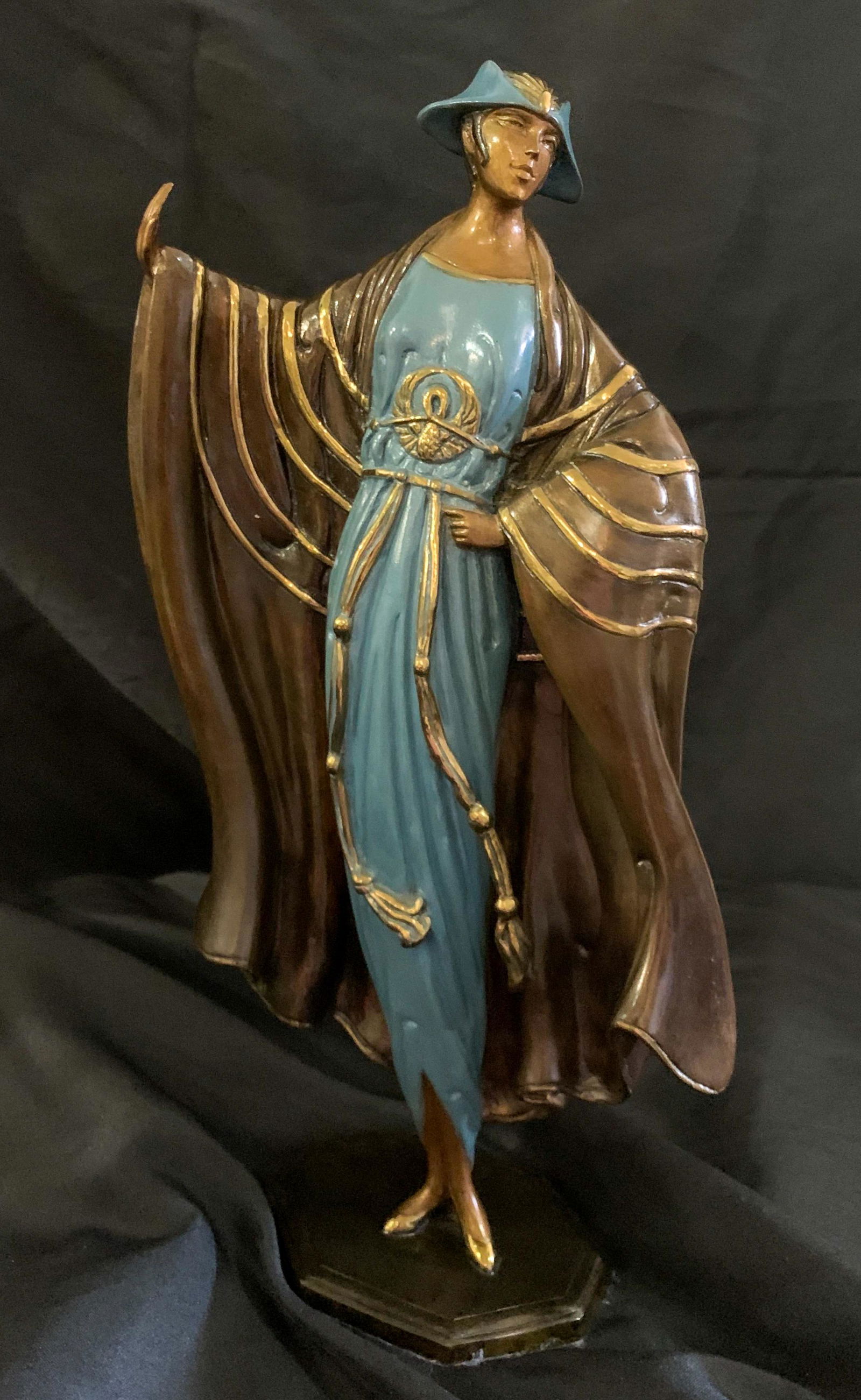 Erte, Romain De Tirtoff, Russian, Rue De La Paix: Rue De La Paix, 14 H X 6 W Treasures In Bronze. With Coa.