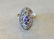 Purple Stone And Diamond Ring - 2