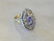 Purple Stone And Diamond Ring - 7