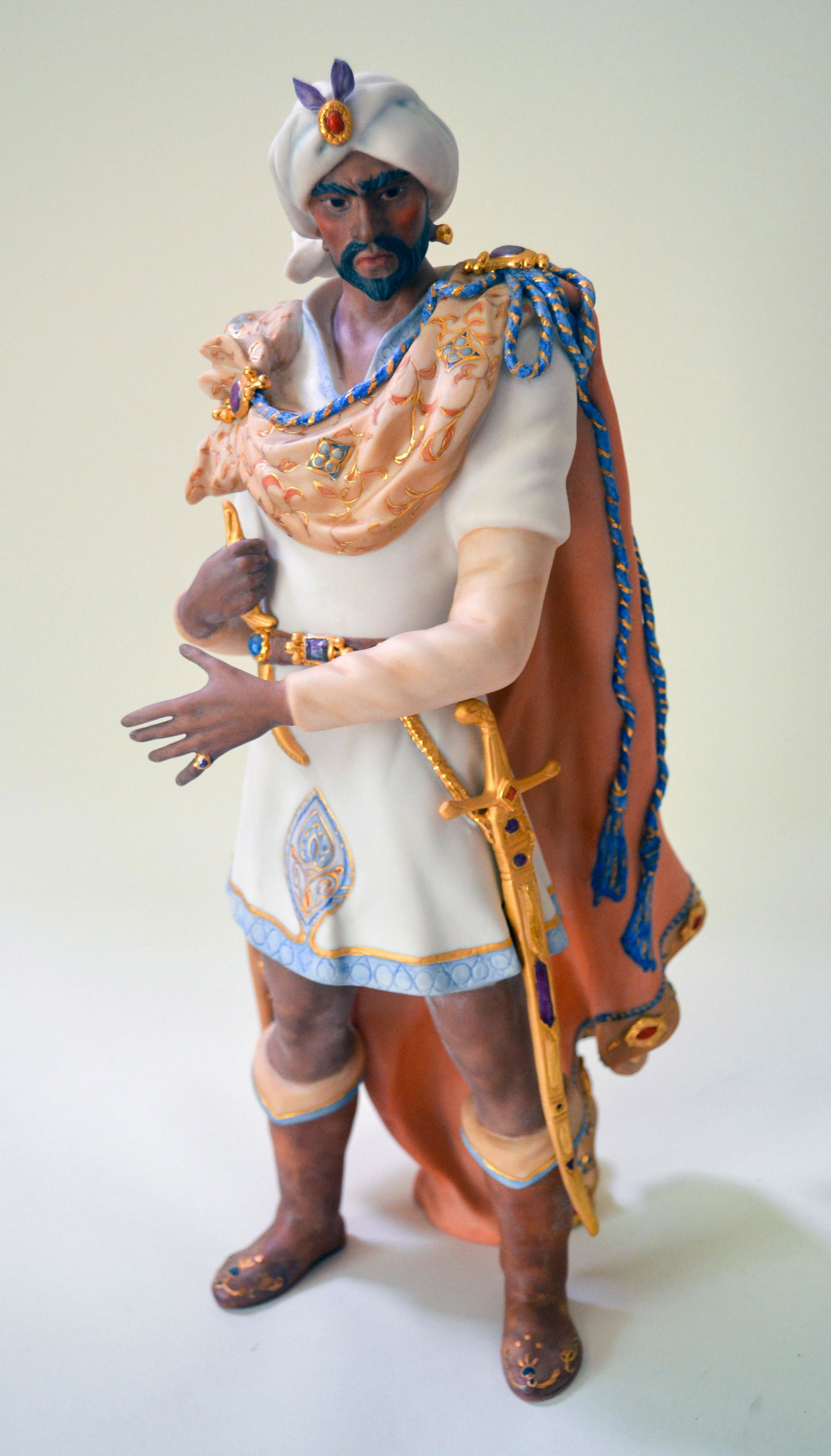 Cybis Porcelain Othello, Limited Edition, 1983: Bisque Porcelain Decorated. A Limited Edition Of The Portraits In Porcelain. Hand Created, Hand Painted, 22 Kt Gold Applied. Closed Edition. Signed And Numbered, #348/350. #4091. Authentic Cybis Signa