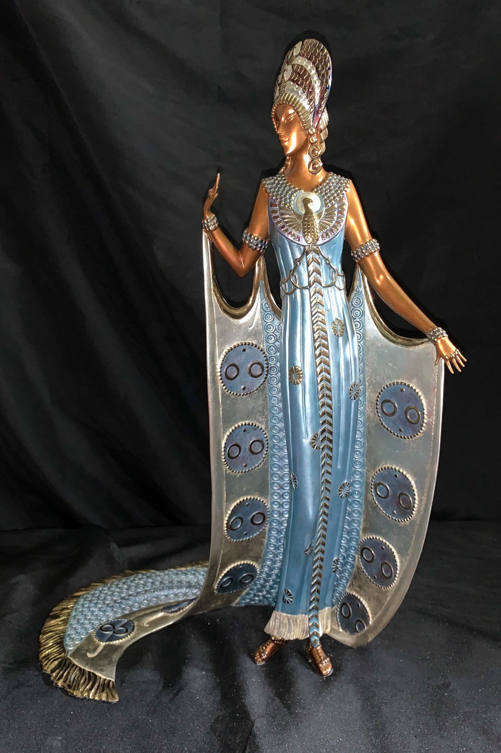 Erte, Romain De Tirtoff, Bronze, Iras: 18.5 X 12 Edition 514, Number 3. Excellent Condition With Coa. Treasures In Bronze Series.