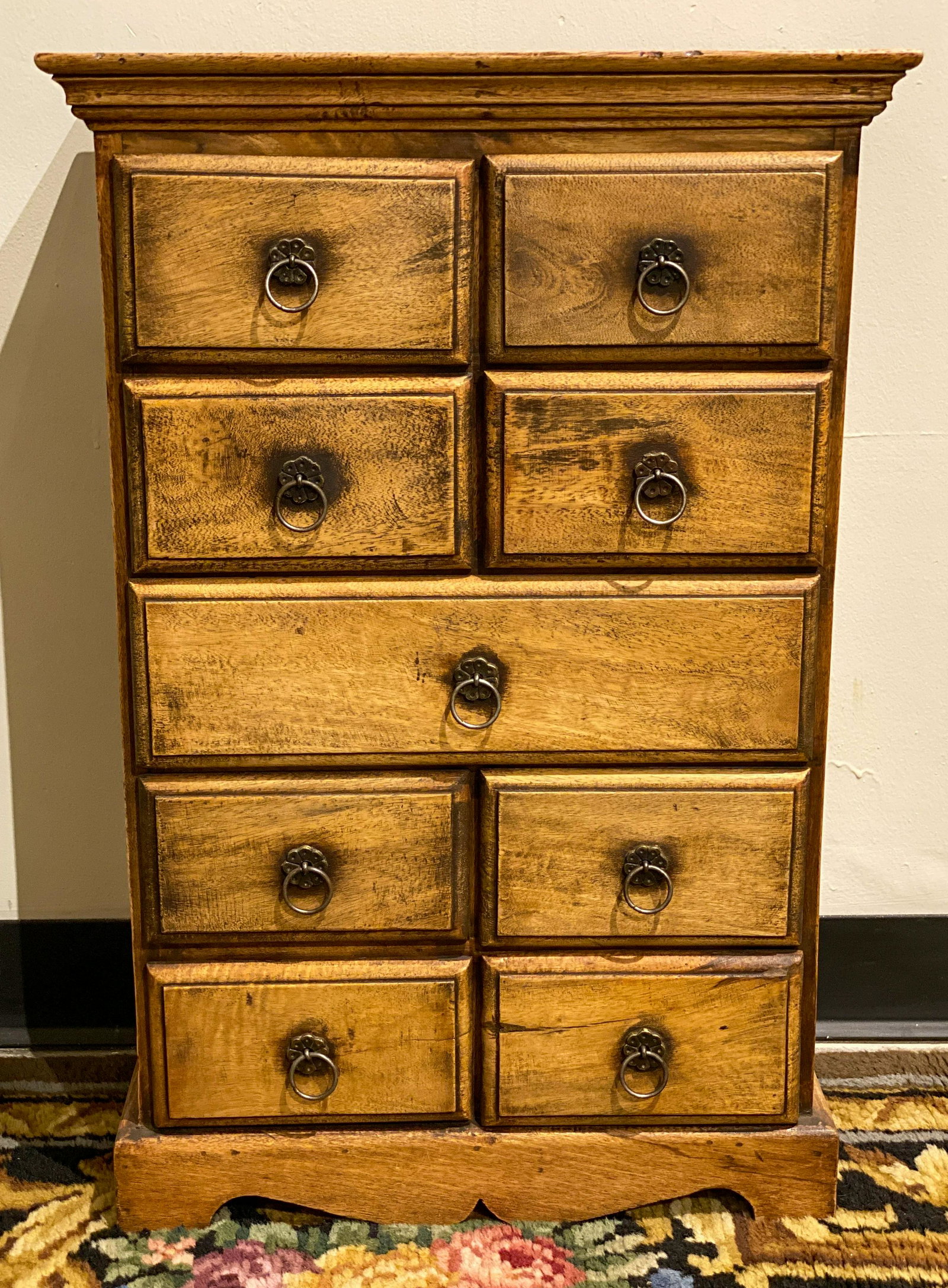 Miniature Antique Style Chest Of Drawers: 20 X 11 X 30h; Indonesian 20c